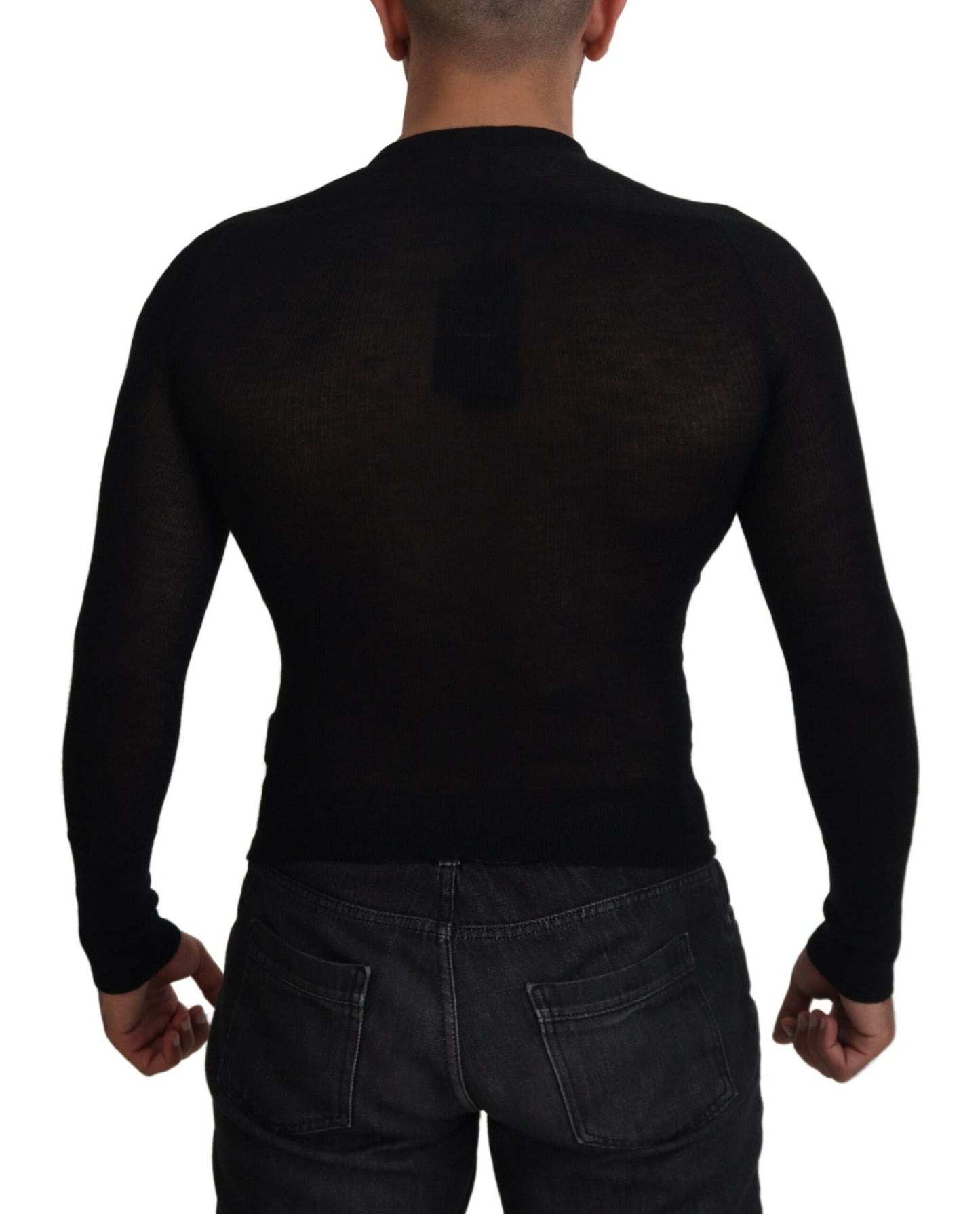 Dolce & Gabbana Elegant Black Cashmere Pullover Sweater Dolce & Gabbana