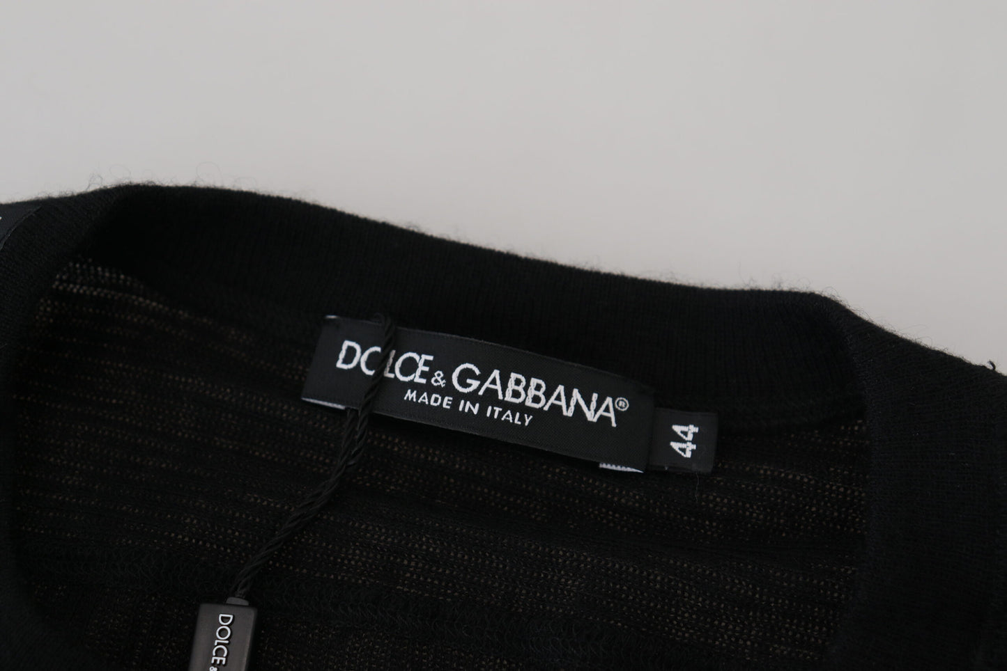 Dolce & Gabbana Elegant Black Cashmere Pullover Sweater Dolce & Gabbana