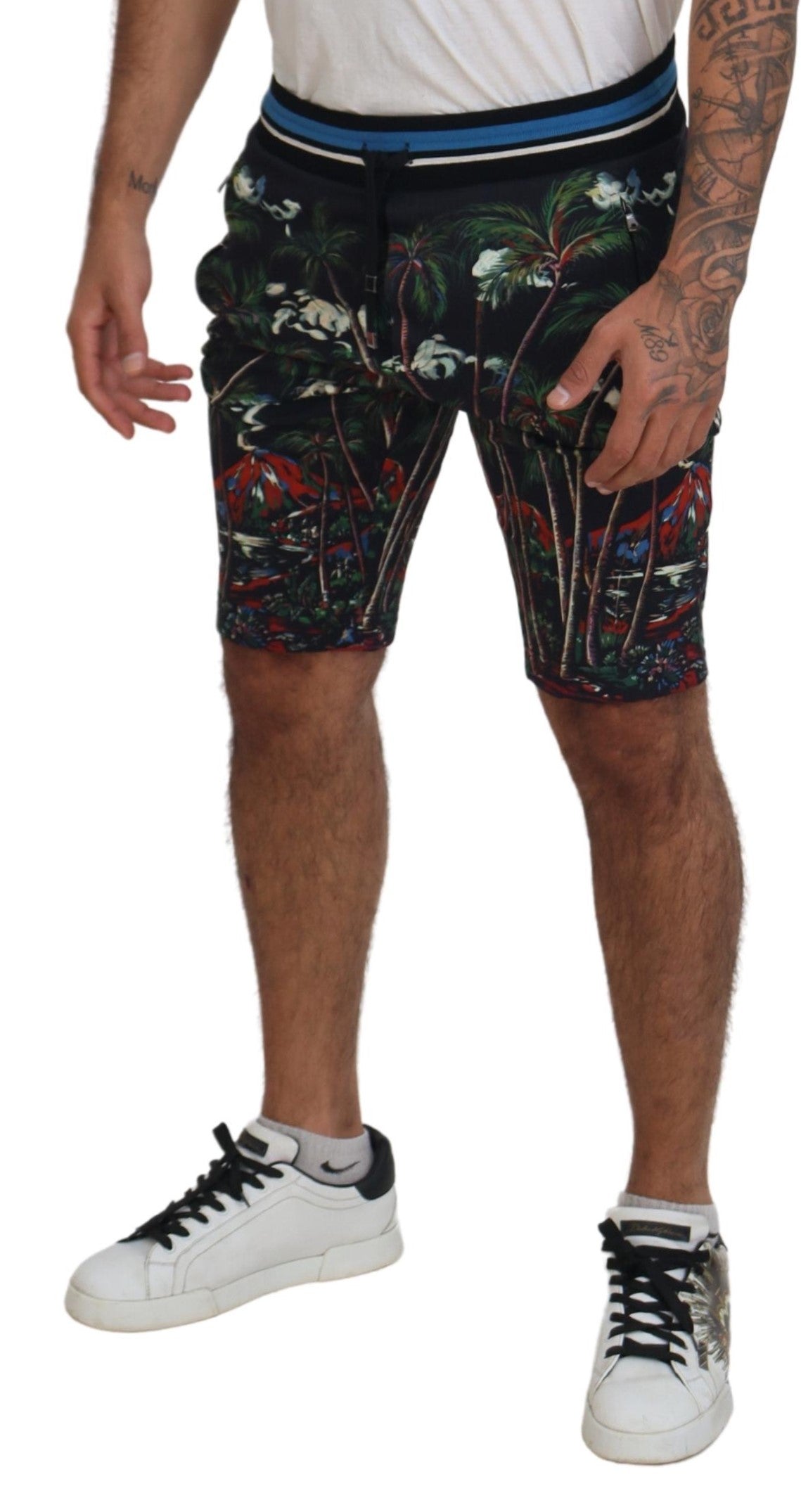 Dolce & Gabbana Volcano Print Casual Knee-Length Shorts Dolce & Gabbana