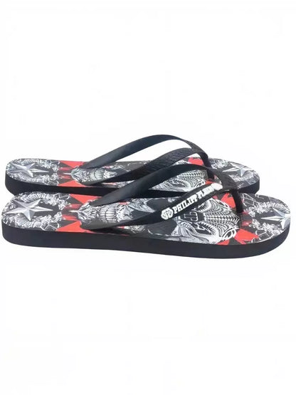 Philipp Plein Multicolor Graphic Flip Flops for Women Philipp Plein