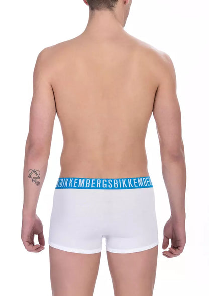 Bikkembergs White Cotton Men Trunk Bikkembergs