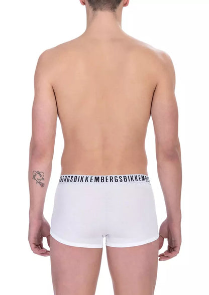 Bikkembergs White Cotton Men's Trunk Underwear Bikkembergs