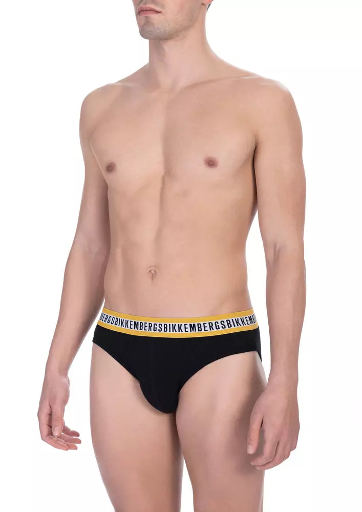 Bikkembergs Black Cotton Men Brief Bikkembergs