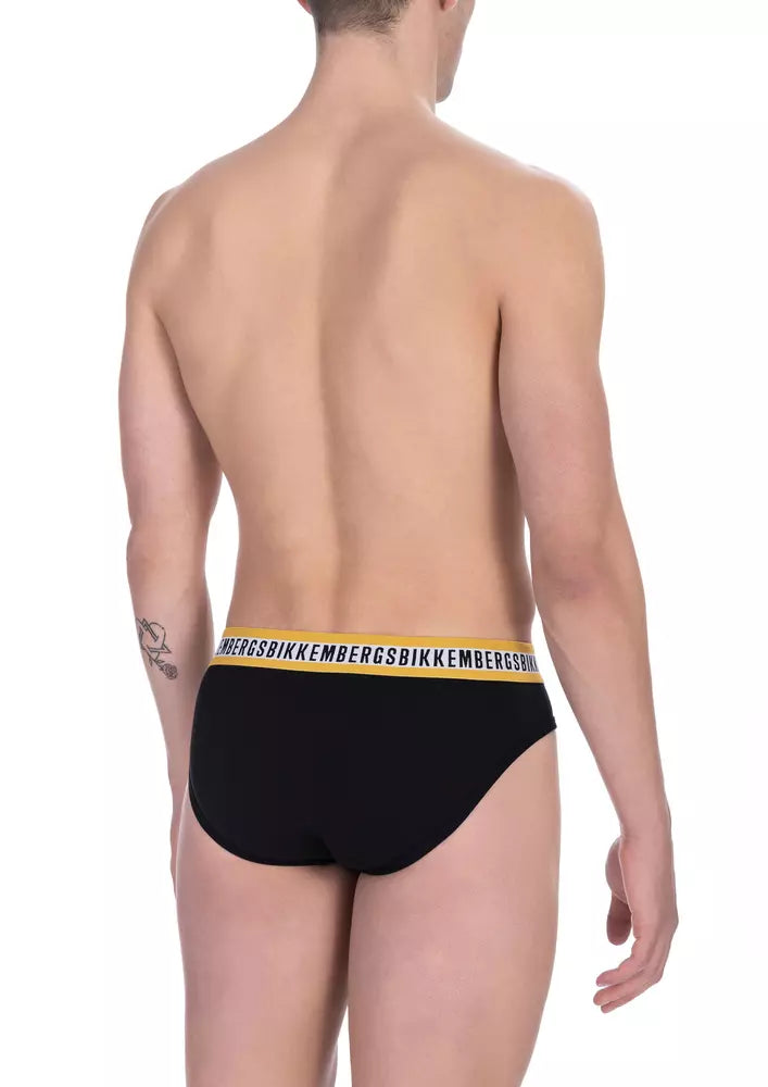 Bikkembergs Black Cotton Men Brief Bikkembergs