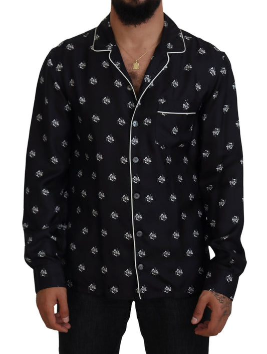 Dolce & Gabbana Exclusive Silk Pajama Top with Classic Print Dolce & Gabbana