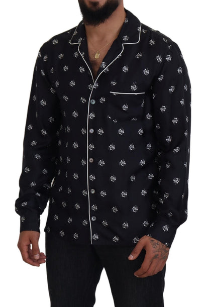 Dolce & Gabbana Exclusive Silk Pajama Top with Classic Print Dolce & Gabbana