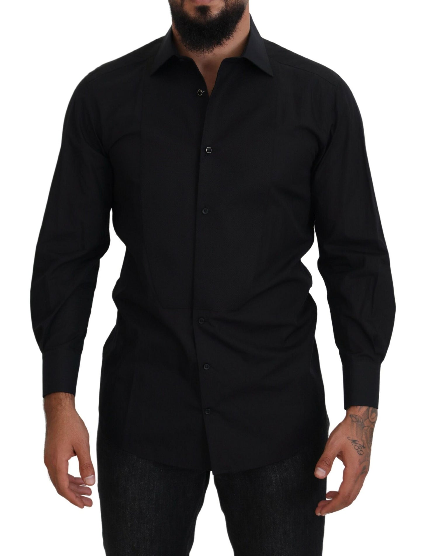 Dolce & Gabbana Elegant Black Formal Long Sleeve Shirt Dolce & Gabbana