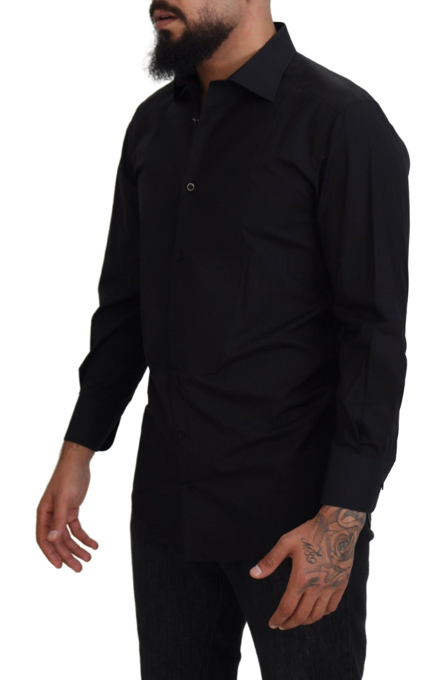 Dolce & Gabbana Elegant Black Formal Long Sleeve Shirt Dolce & Gabbana