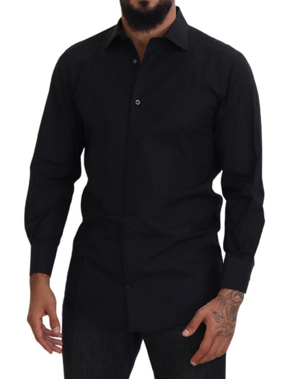 Dolce & Gabbana Elegant Black Formal Long Sleeve Shirt Dolce & Gabbana