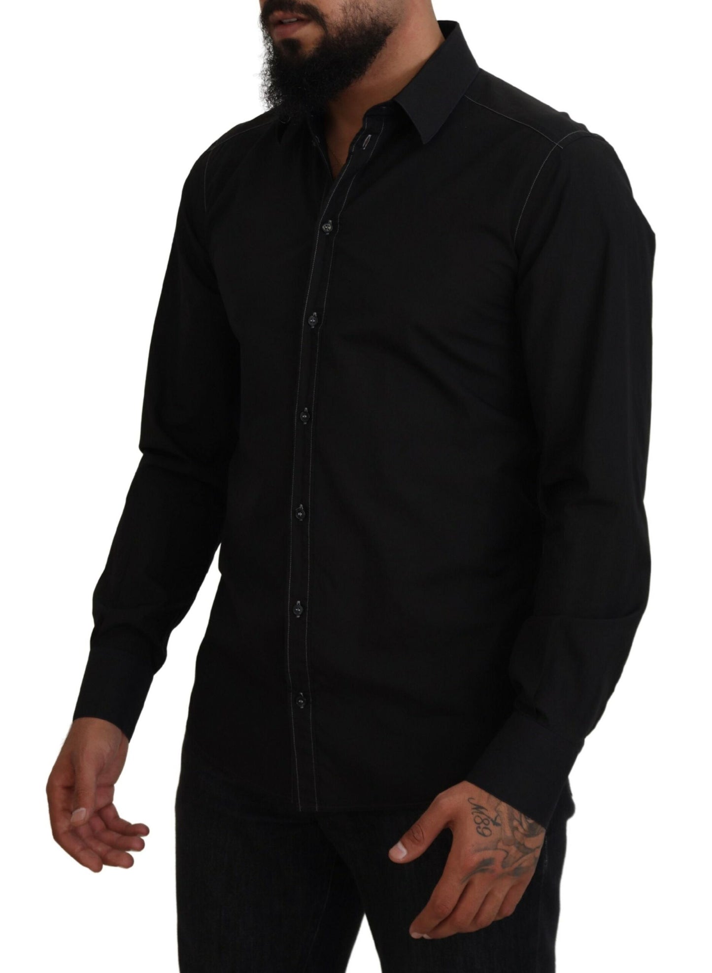 Dolce & Gabbana Elegant Black Formal Cotton Shirt Dolce & Gabbana