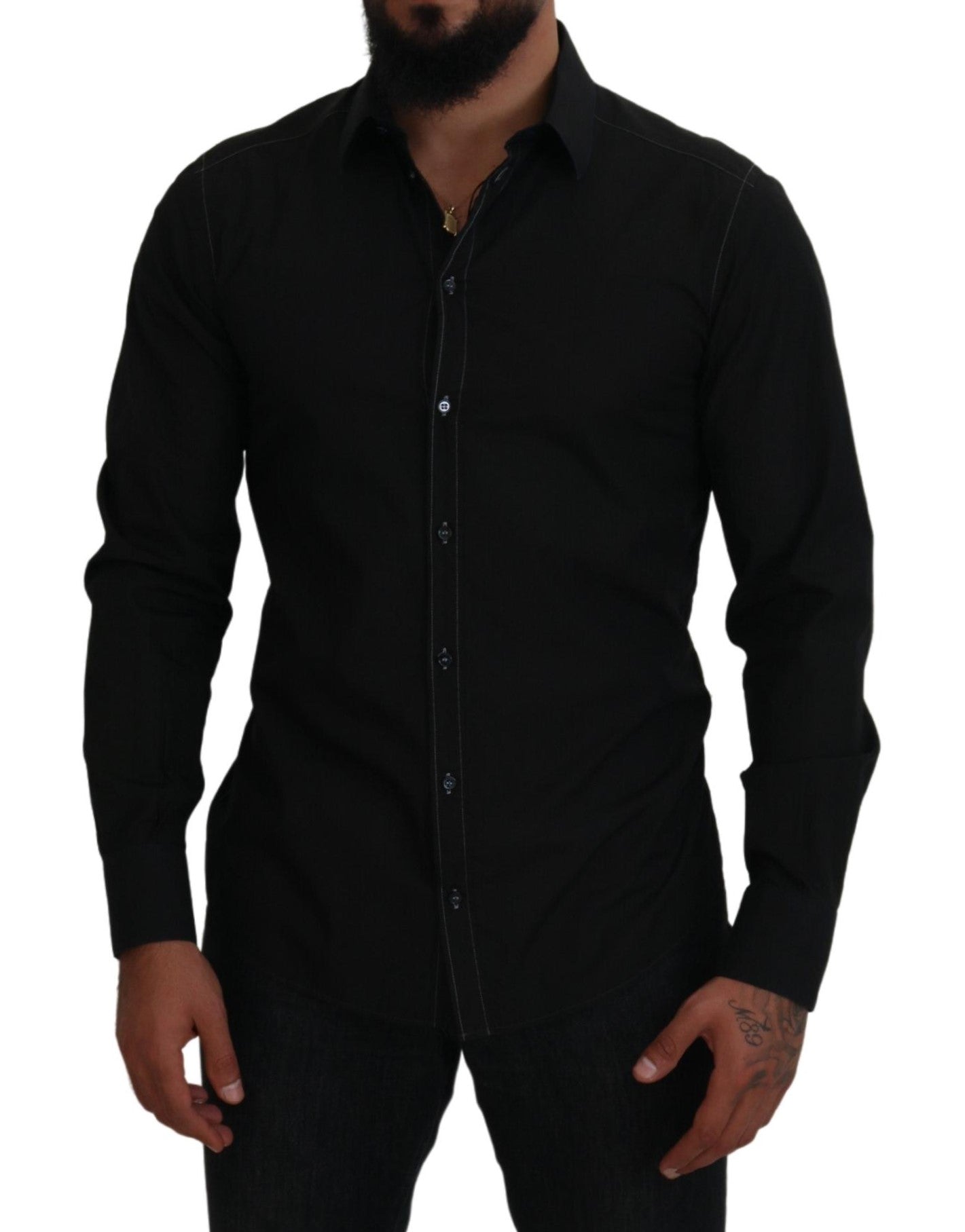 Dolce & Gabbana Elegant Black Formal Cotton Shirt Dolce & Gabbana