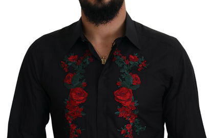 Dolce & Gabbana Elegant Floral Embroidered Cotton Shirt Dolce & Gabbana