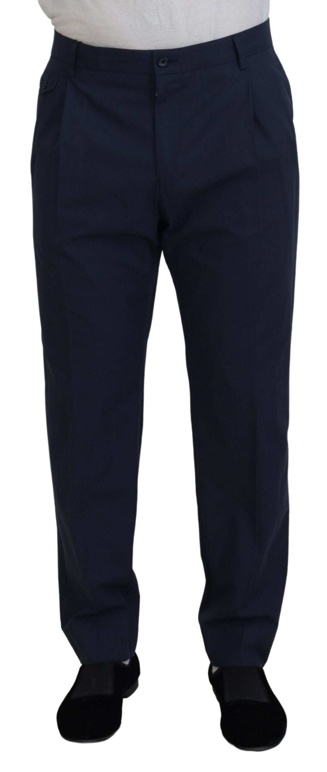 Dolce & Gabbana Elegant Dark Blue Chino Dress Pants Dolce & Gabbana