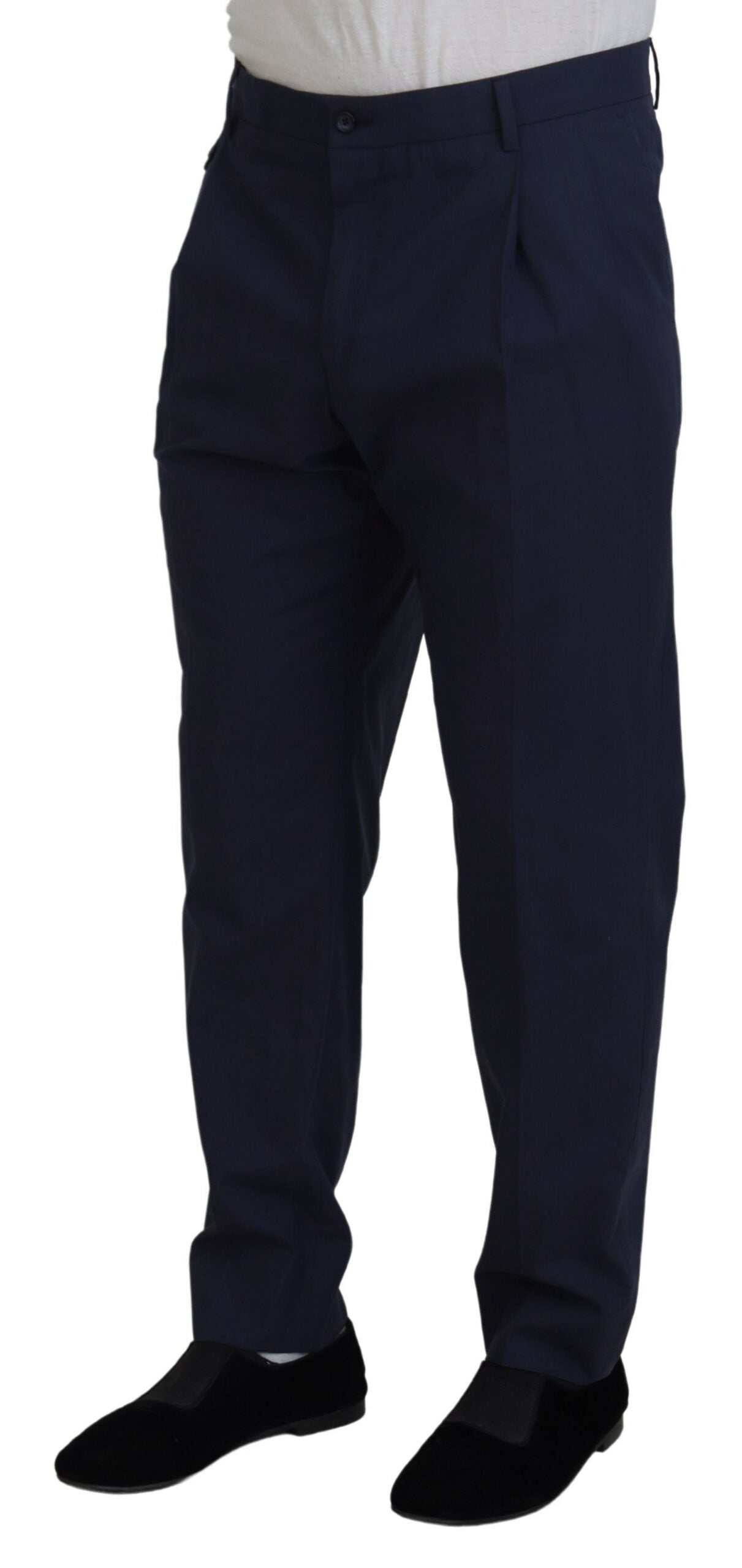 Dolce & Gabbana Elegant Dark Blue Chino Dress Pants Dolce & Gabbana