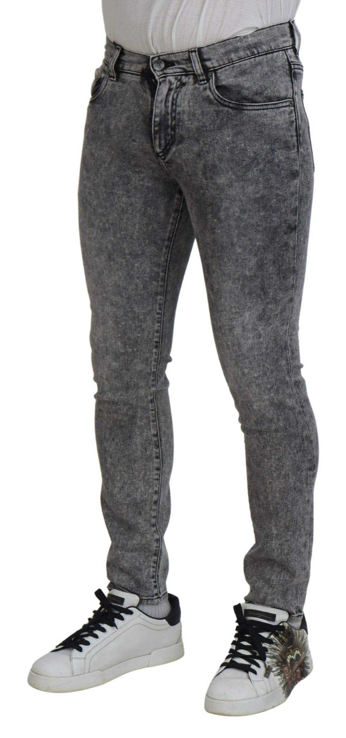 Dolce & Gabbana Elegant Grey Skinny Jeans Dolce & Gabbana