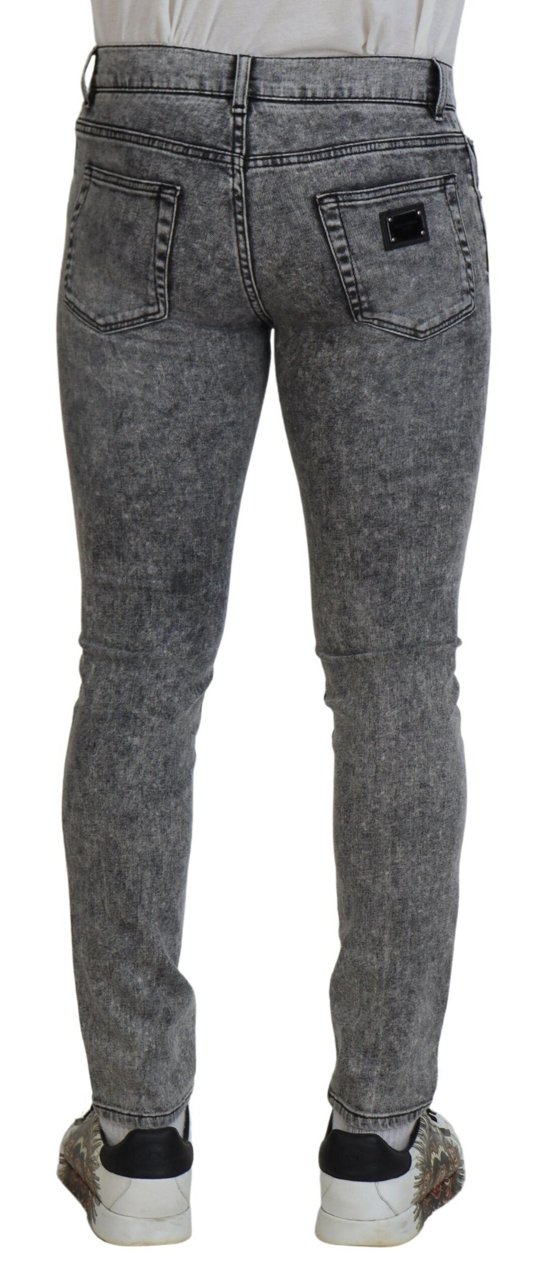 Dolce & Gabbana Elegant Grey Skinny Jeans Dolce & Gabbana