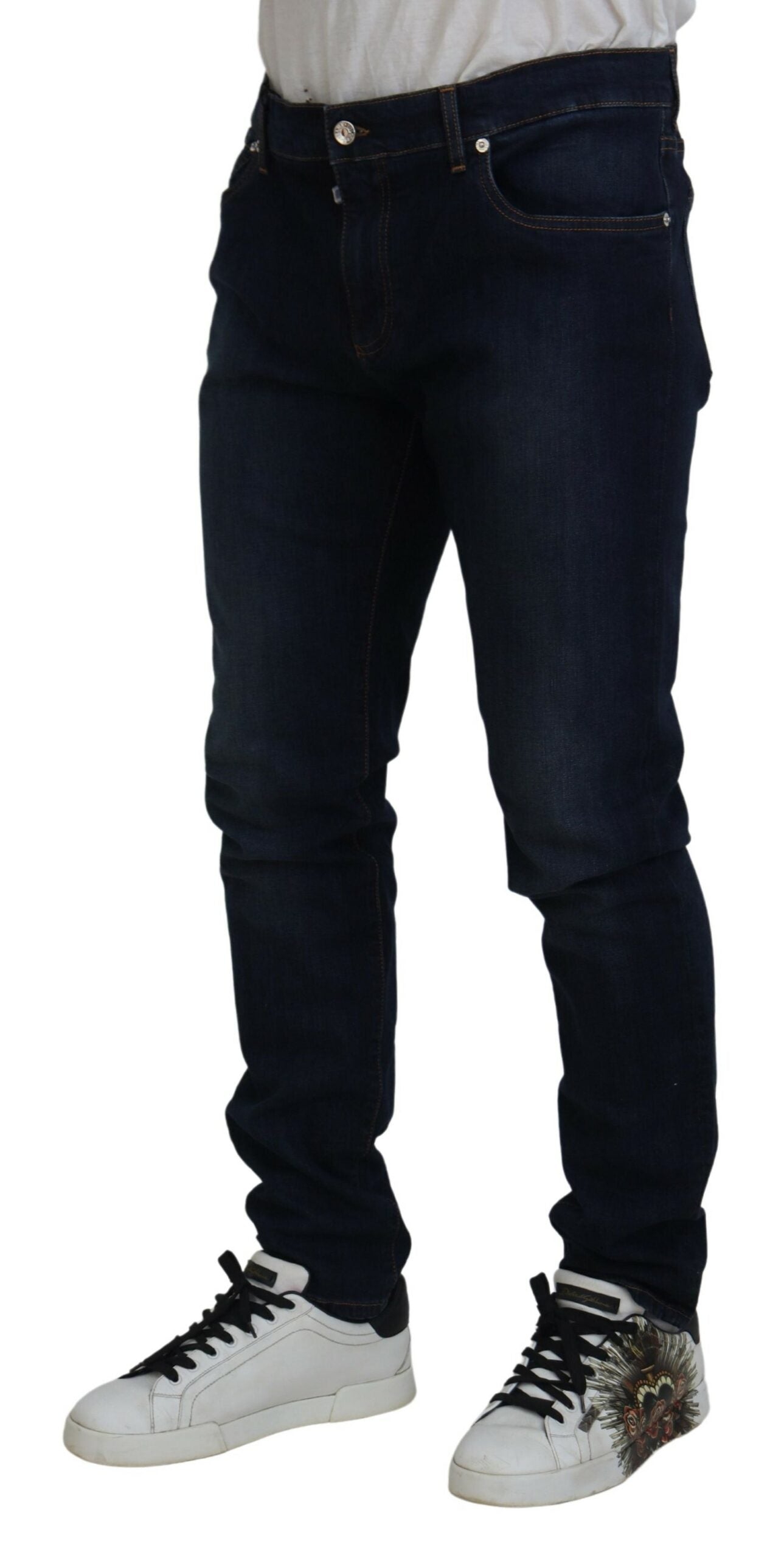 Dolce & Gabbana Sleek Skinny Jeans in Dark Blue Dolce & Gabbana