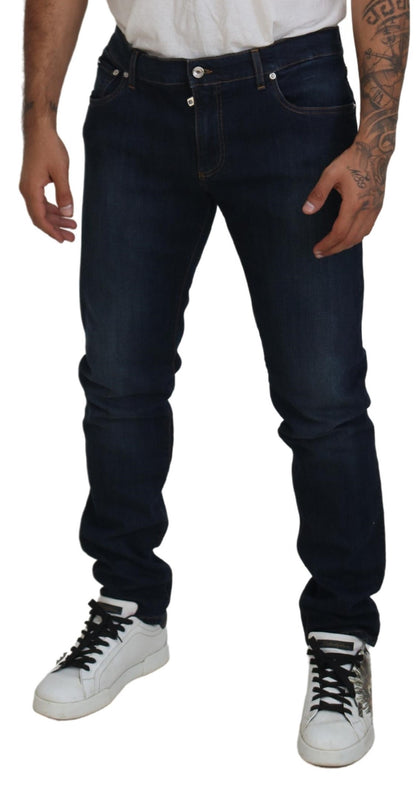 Dolce & Gabbana Sleek Skinny Jeans in Dark Blue Dolce & Gabbana