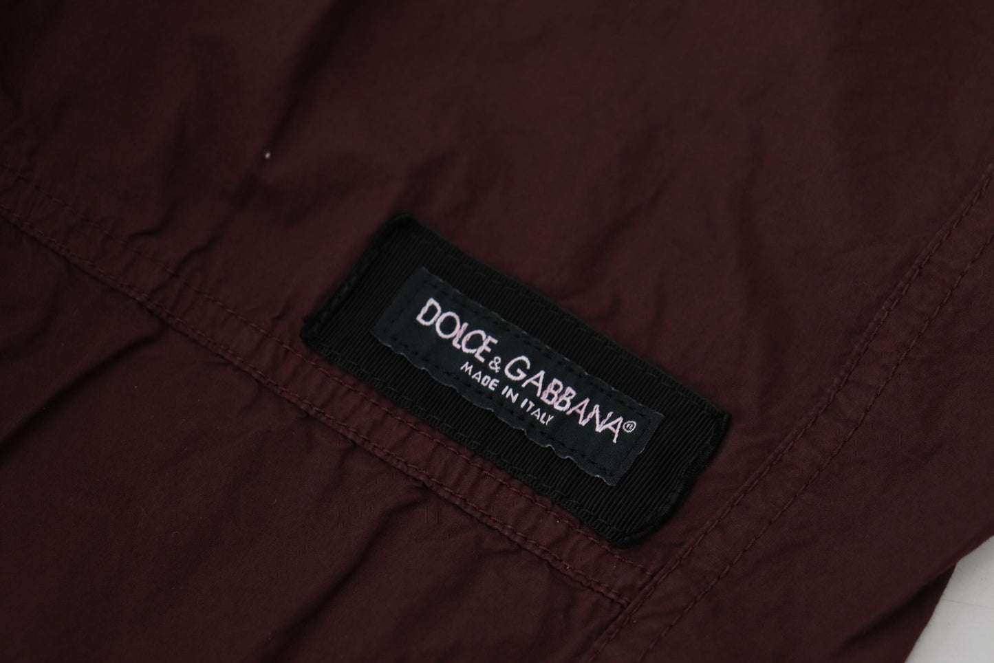 Dolce & Gabbana Elegant Burgundy Cotton Jogger Pants Dolce & Gabbana