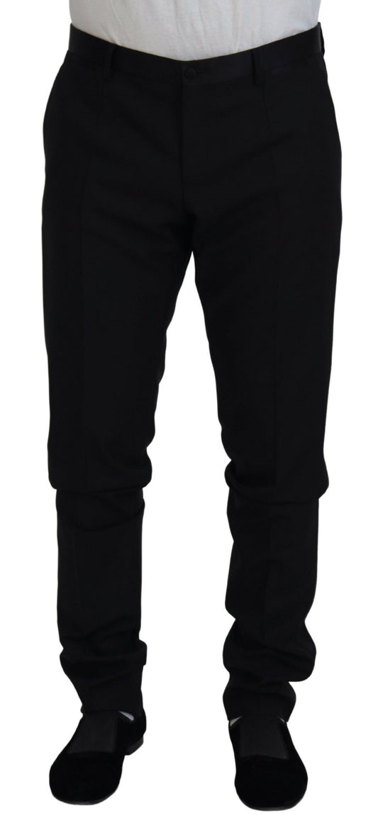 Dolce & Gabbana Elegant Black Dress Pants from Virgin Wool Blend Dolce & Gabbana