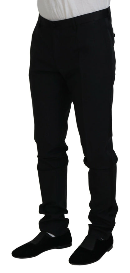 Dolce & Gabbana Elegant Black Dress Pants from Virgin Wool Blend Dolce & Gabbana