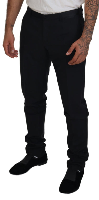 Dolce & Gabbana Elegant Black Dress Pants from Virgin Wool Blend Dolce & Gabbana