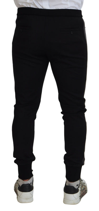 Dolce & Gabbana Elegant Black Jogger Pants in Luxe Wool Blend Dolce & Gabbana