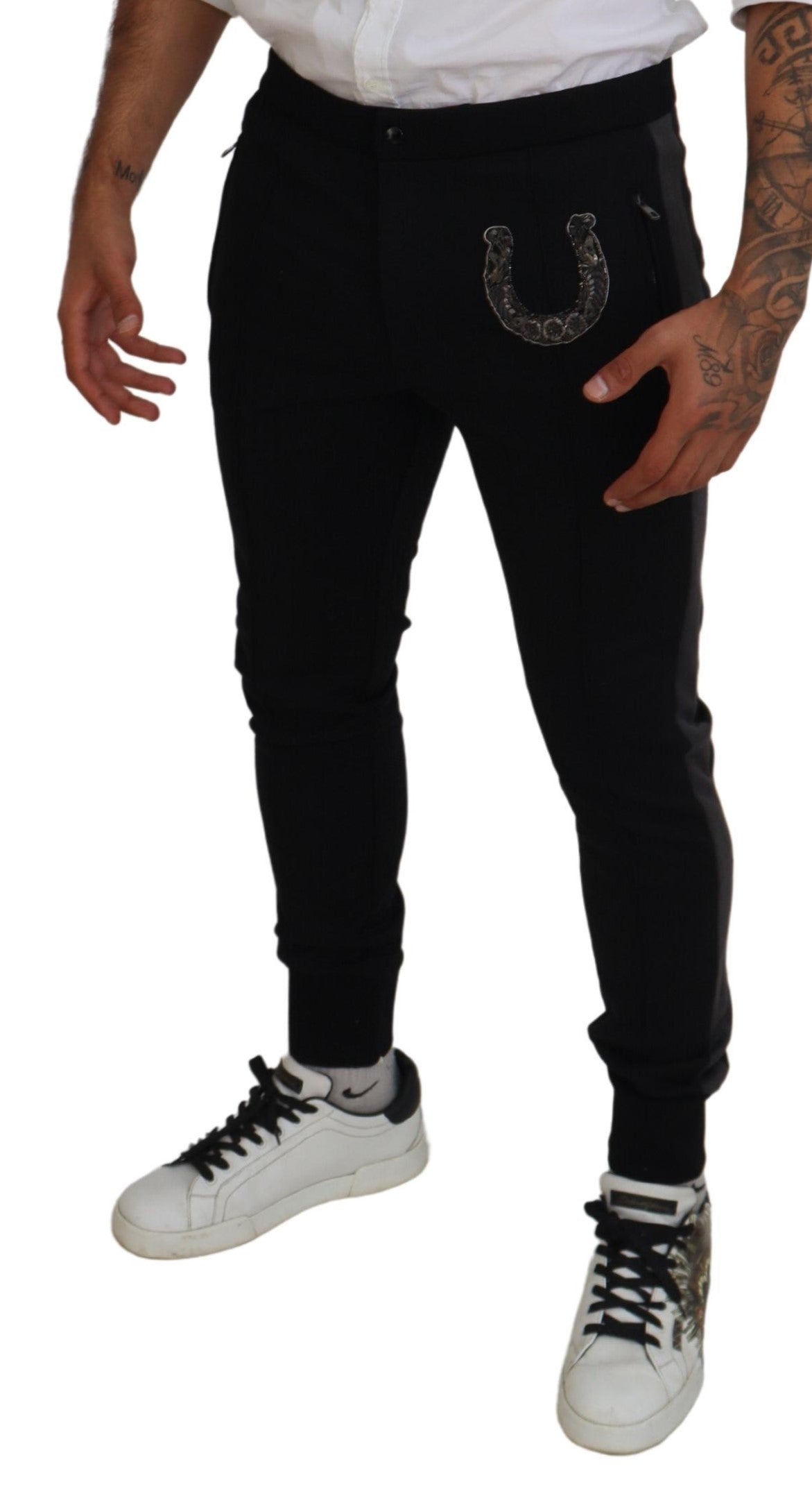 Dolce & Gabbana Elegant Black Jogger Pants in Luxe Wool Blend Dolce & Gabbana