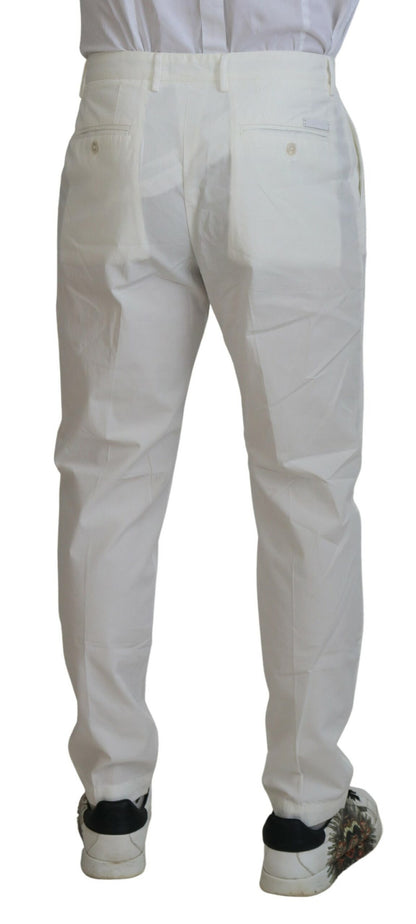 Dolce & Gabbana Elegant White Cotton Chino Pants Dolce & Gabbana