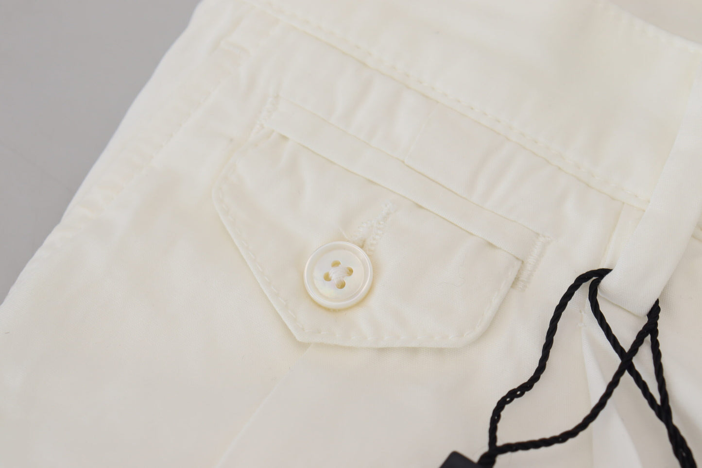 Dolce & Gabbana Elegant White Cotton Chino Pants Dolce & Gabbana