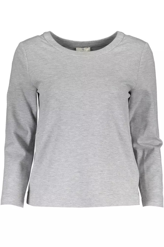 Gant Chic Gray Side-Zip Sweatshirt with Elastane Blend Gant