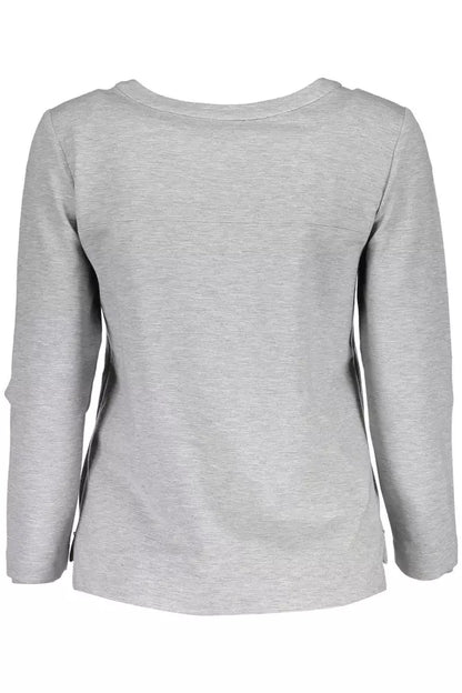 Gant Chic Gray Side-Zip Sweatshirt with Elastane Blend Gant