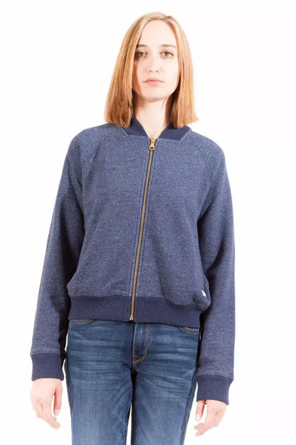 Gant Elegant Long Sleeve Zip Sweatshirt in Blue Gant