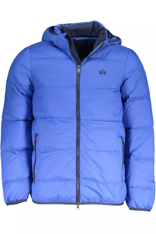 La Martina Elite Blue Jacket with Detachable Hood La Martina