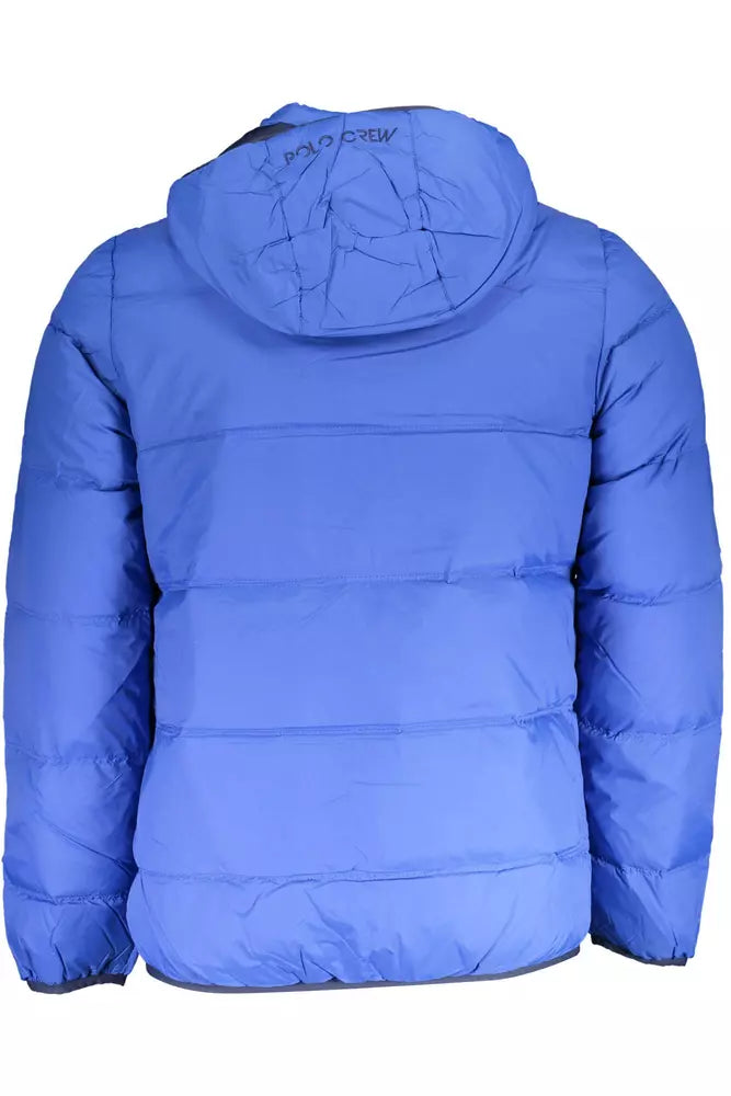 La Martina Elite Blue Jacket with Detachable Hood La Martina