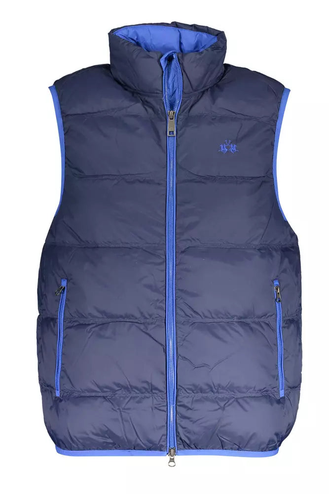 La Martina Blue Polyamide Men Jacket