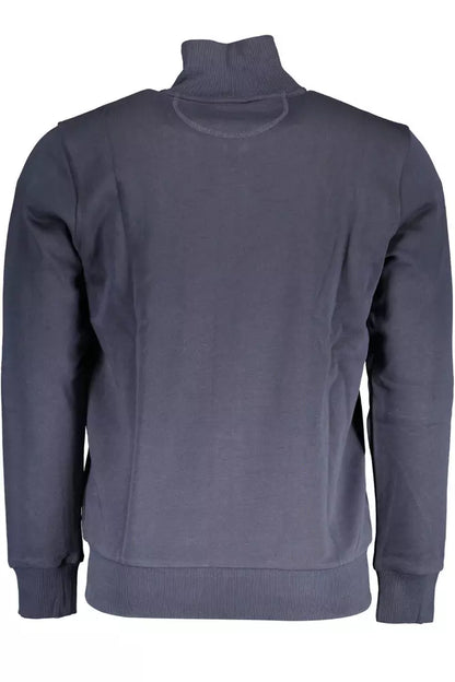 La Martina Elegant Long Sleeve Zip Sweatshirt in Blue La Martina