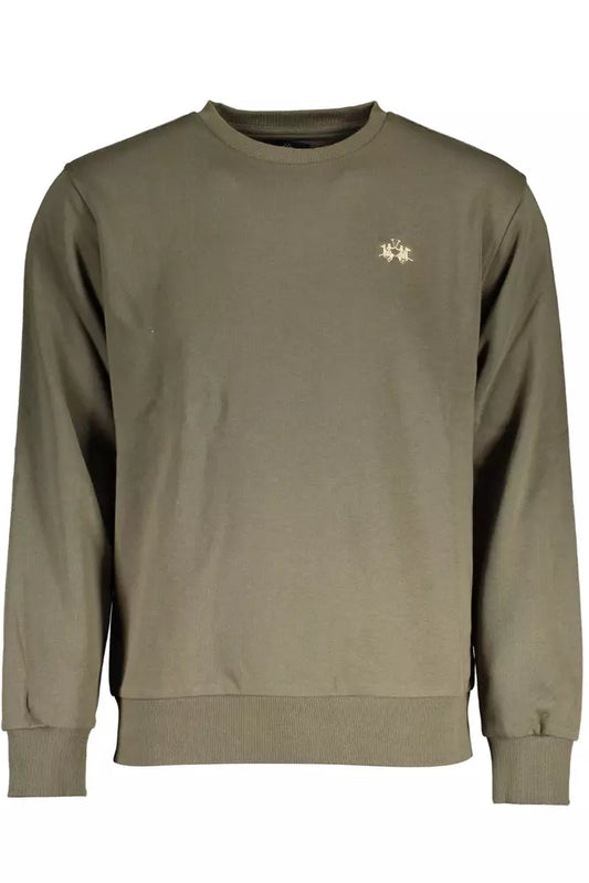 La Martina Elegant Crew Neck Sweatshirt with Contrast Detailing La Martina