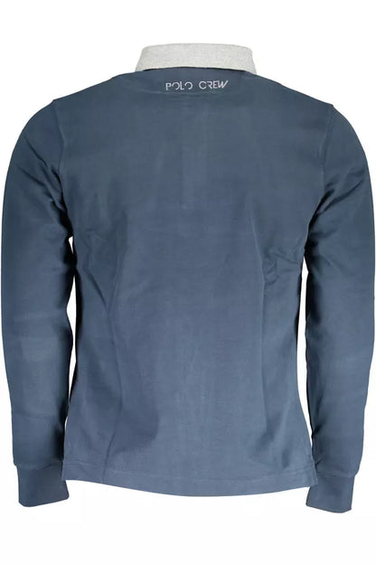 La Martina Elegant Blue Long-Sleeved Polo La Martina