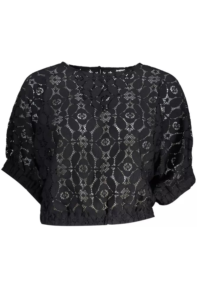 Desigual চটকদার Batwing হাতা ইলাস্টিক কোমর ব্লাউজ