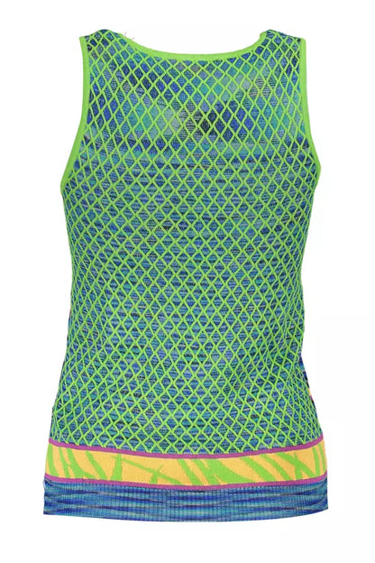 Desigual Chic Contrasting Green Tank Top Desigual