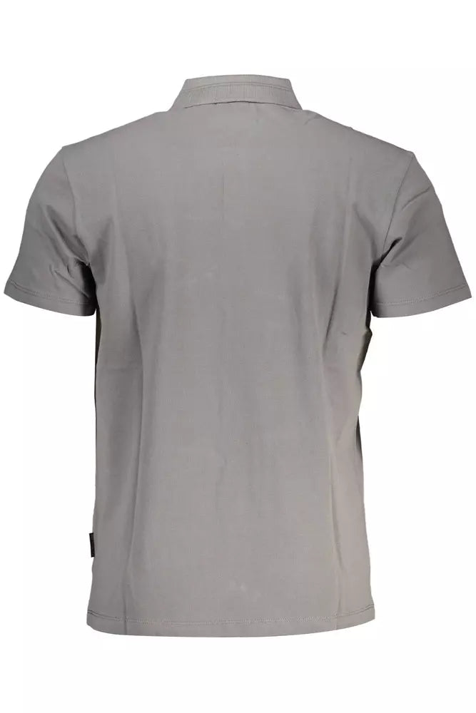 Napapijri Elegant Short-Sleeved Gray Polo Napapijri