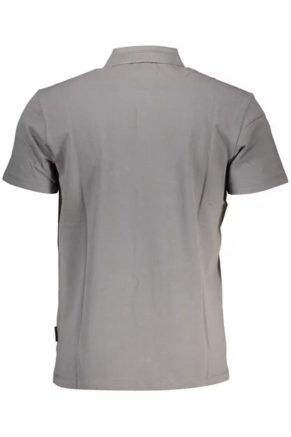 Napapijri Elegant Short-Sleeved Gray Polo Napapijri