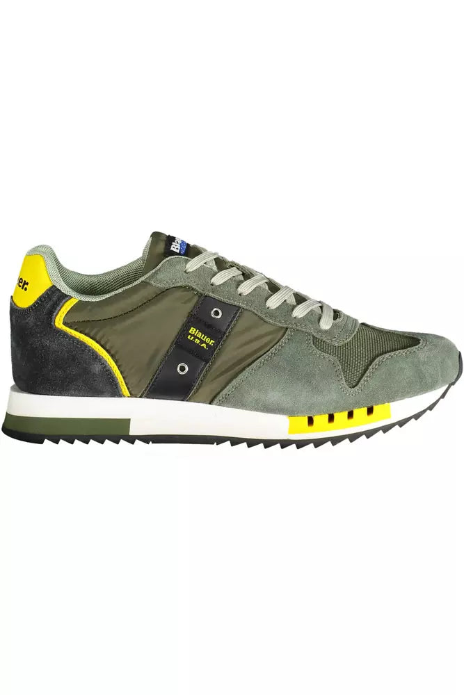 Blauer Green Lace-Up Sports Sneaker with Logo Blauer