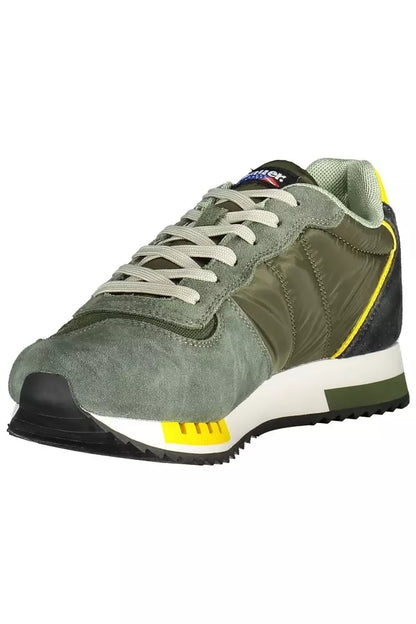 Blauer Green Lace-Up Sports Sneaker with Logo Blauer