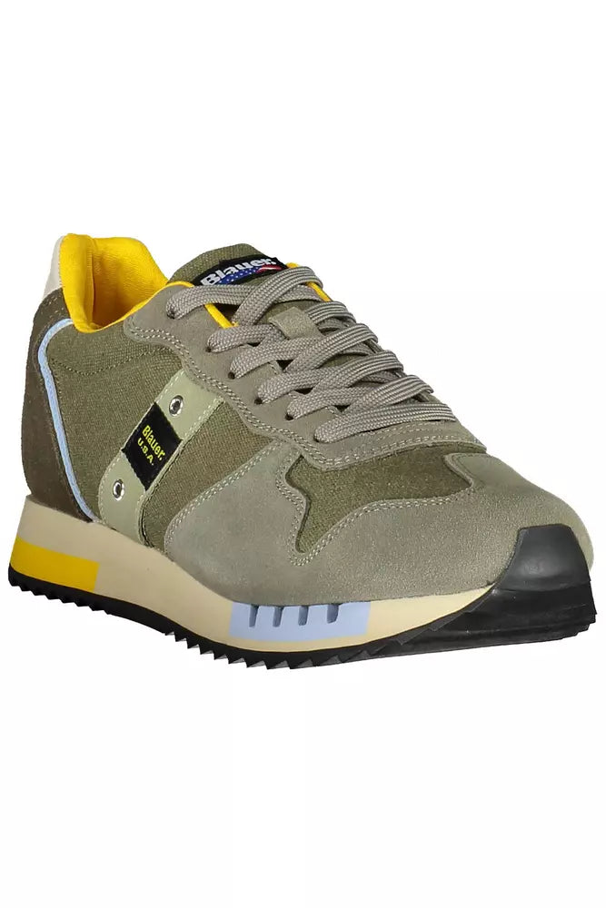 কনট্রাস্ট ডিটেইলিং সহ Blauer Emerald Elegance Sneaker