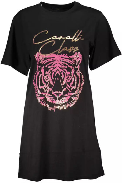 Cavalli Class Elegant Round Neckline Printed Tee Cavalli Class