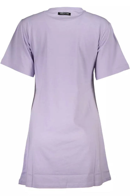 Cavalli Class Elegant Purple Short Sleeve Tee Cavalli Class