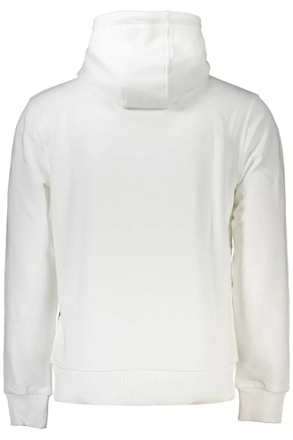 Cavalli Class Elegant White Hooded Sweatshirt Cavalli Class