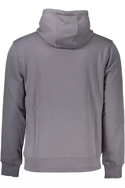 Cavalli Class Elegant Gray Hooded Sweatshirt in Regular Fit Cavalli Class